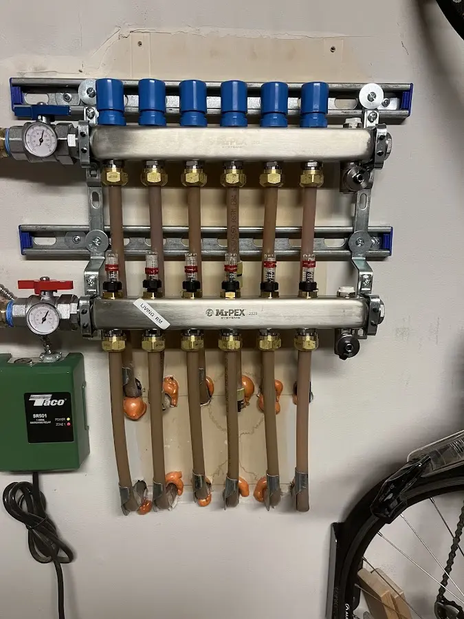 Plumber performing Gas Line Installation at a residential property in Midlothian